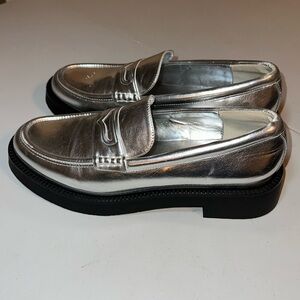 Zara - Silver Loafers